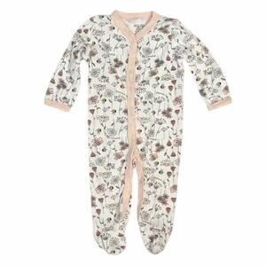 Le Top Bebe Footed One Piece Snap 6-9m Bee Floral